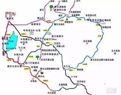 呼伦贝尔旅游地图(呼伦贝尔旅游地图路线图)