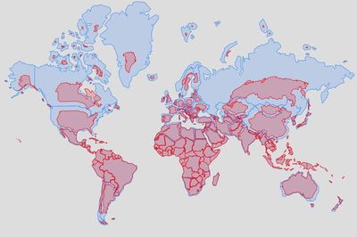 世界国家地图(世界国家地图高清版大图)