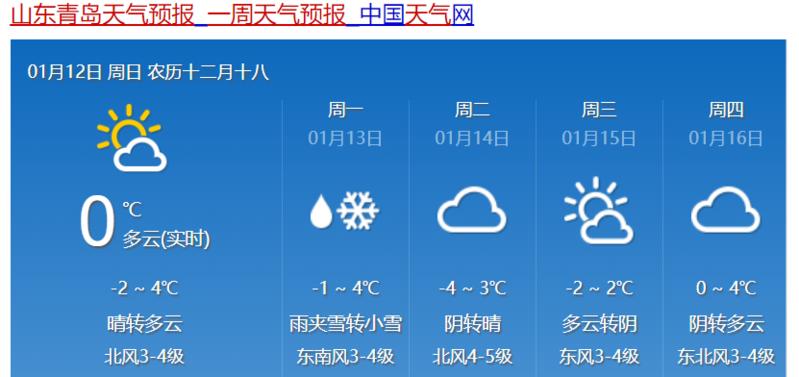 山东青岛天气预报(山东青岛天气预报一周7天)