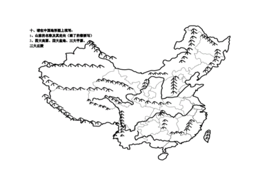 中国山脉地形图(中国地形图)